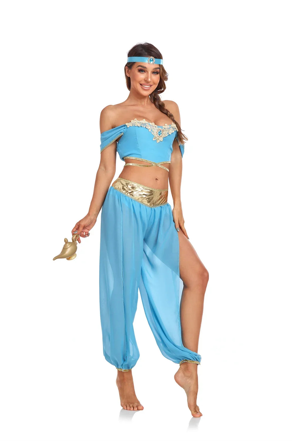 Adult Women Aladin and The Magic Lamp Jasmine Princess Halloween Cosplay Costume