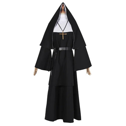 Adult Women The Nun Halloween Cosplay Costume Sister Irene Black White Cosplay Clothing