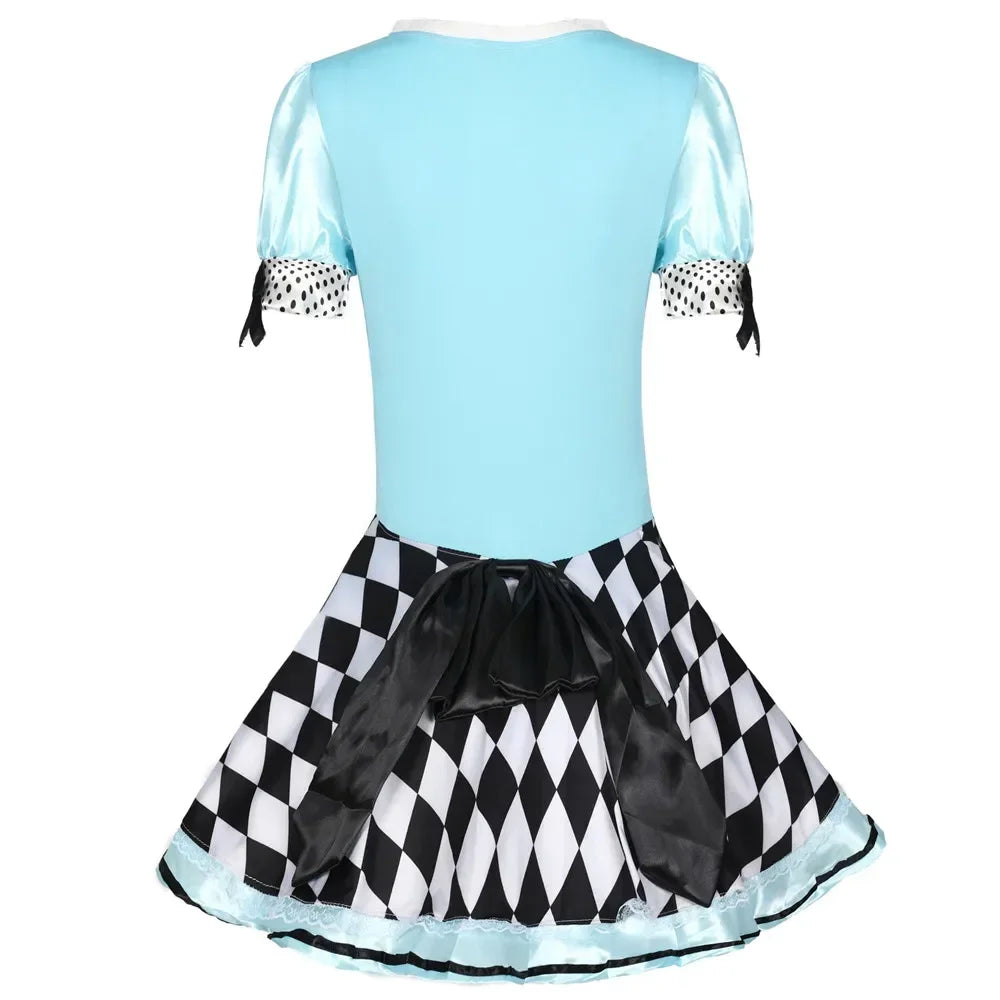 Adult Alice in Wonderland Costume Women's Halloween Cosplay Dress Party Outfit