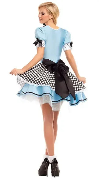 Adult Alice in Wonderland Costume Women's Halloween Cosplay Dress Party Outfit