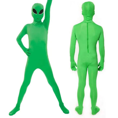 Alien Tights Cos Children and Adults Performance Clothes Halloween Costumes for Women  Alien Tights Cosplay Green One Piece