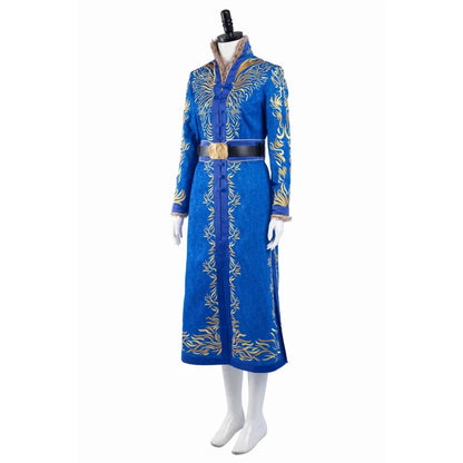 Alina Starkov Cosplay Costume Shadow Cos Bone Role Play Outfit Women Blue Dress Long Coat Belt Full Set Halloween Carnival Suit