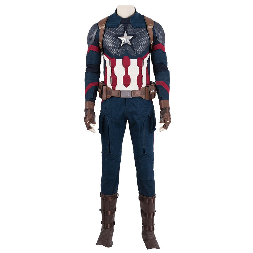 American Hero Cosplay Costume Male America Superhero Halloween Costume Set