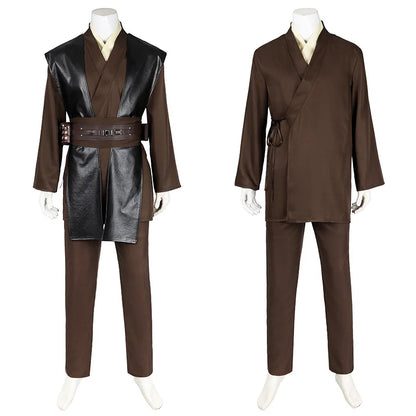 Anakin Skywalker Jedi Costume for Men Cosplay Outfit Halloween Dress Up