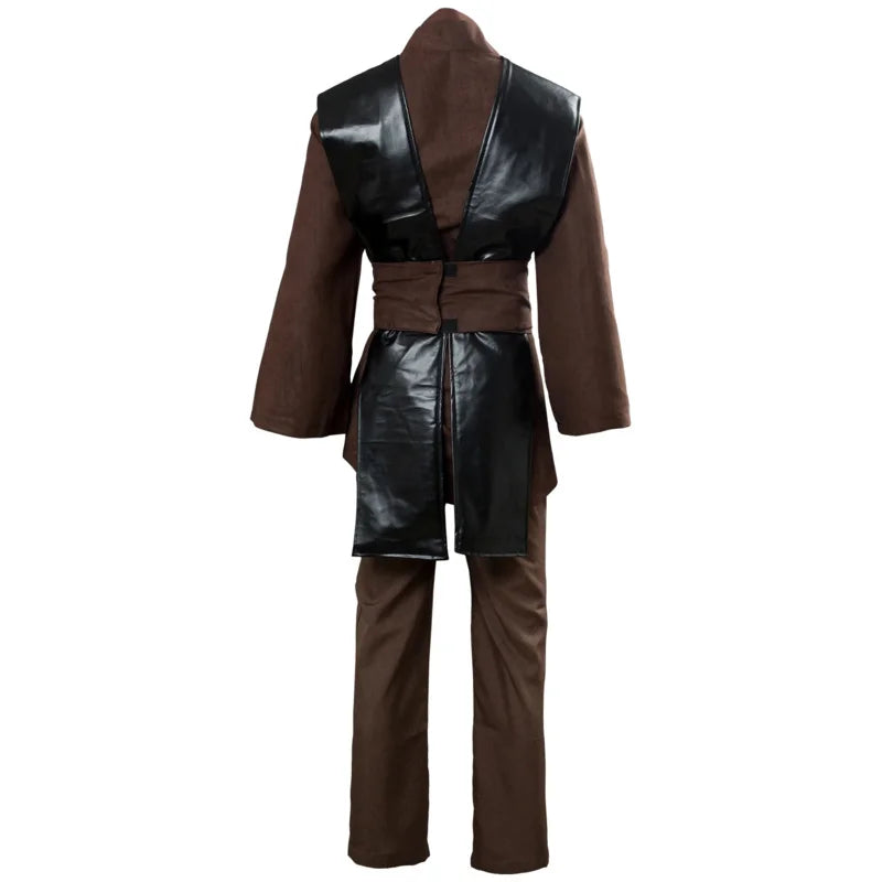 Anakin Skywalker Cosplay Costume Brown No Clock Costume Suit Halloween Carnival Cosplay Costumes for Adult Men