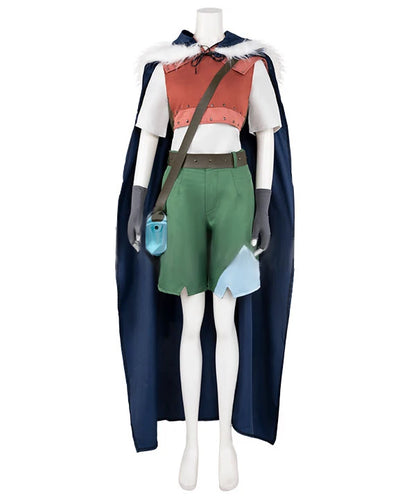 Anime Amphibia Marcy Wu Cosplay Costume Oufits Marcy Wu Uniform Top Pants With Cloak Full Set For Women Halloween Costumes