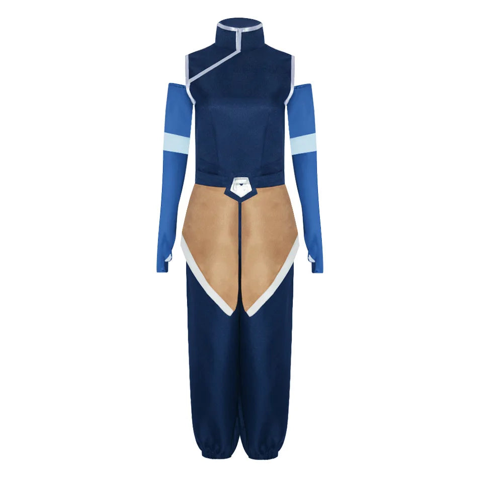 Anime Avatar The Last Airbender Korra Cosplay Costume Blue Top Pants Uniform Full Set Halloween Carnival Play Party Fancy Suit