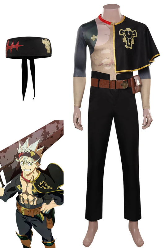 Anime Black Clover Asta Cosplay Costume Men Roleplay Fantasia Outfits Man Halloween Carnival Party Clothes For Male Disguise