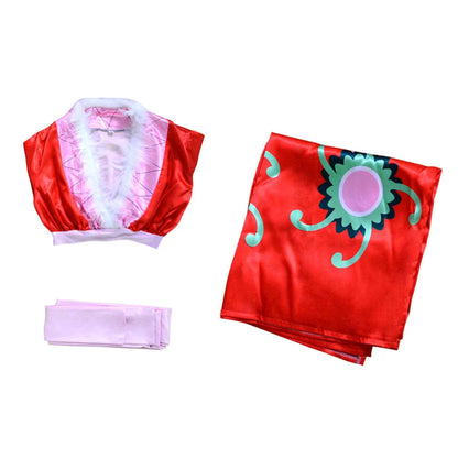 Anime Boa Hancock Cosplay Costume Women Sexy Empire Red Kimono Top Skirt Belt Suit Halloween Party Outfit Carnival