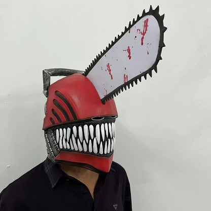 Anime Chainsaw Man Cosplay Saws Hand Headgear Pochita Latex Mask Halloween Party Props for Adult Children's Birthday Gifts