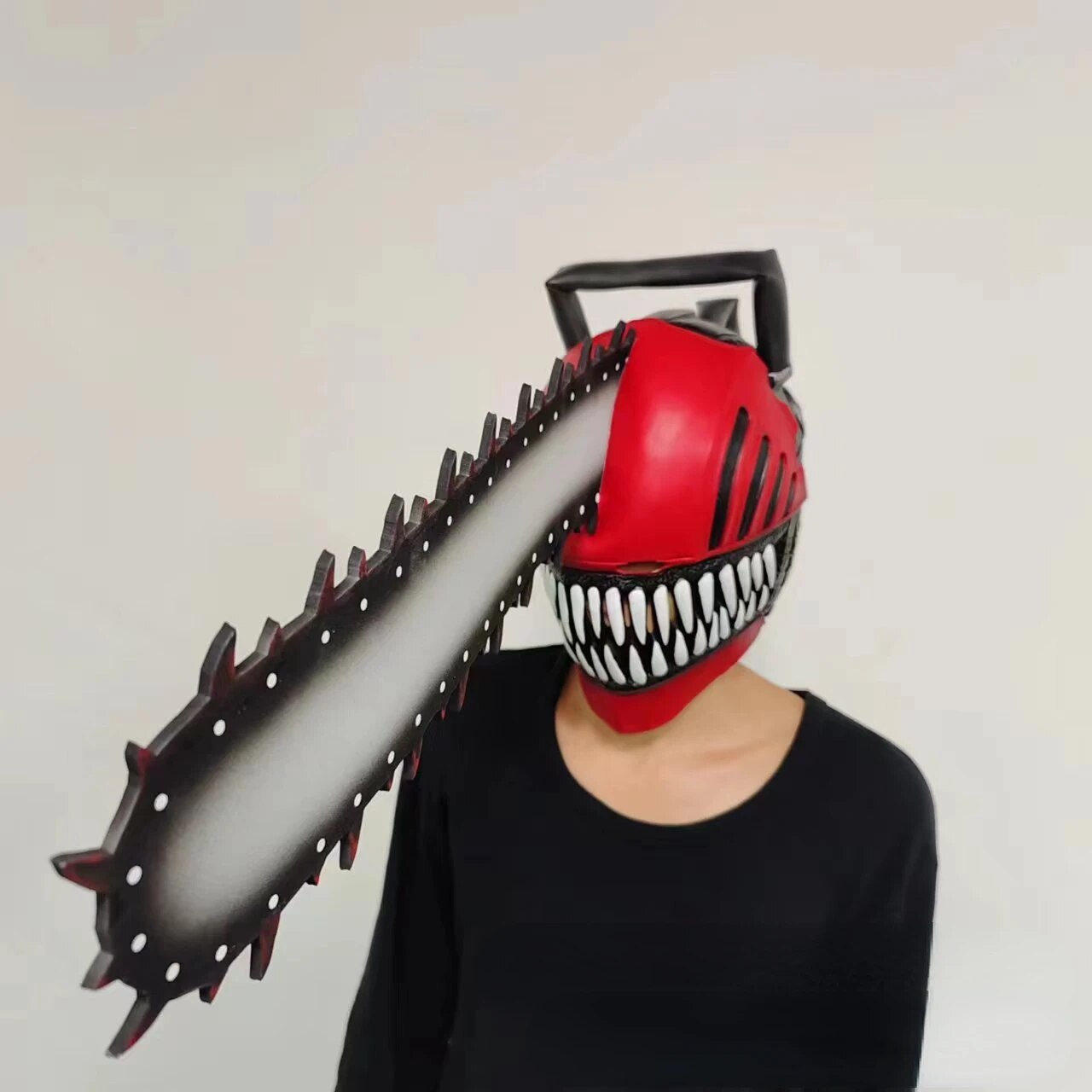 Anime Chainsaw Man Cosplay Saws Hand Headgear Pochita Latex Mask Halloween Party Props for Adult Children's Birthday Gifts