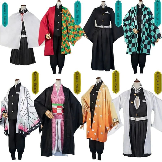 Anime Demon Slayer: Kimetsu No Yaiba Tanjirou Kamado Nezuko Cosplay Women and Men Kimono Kids Cosplay Costume Sets