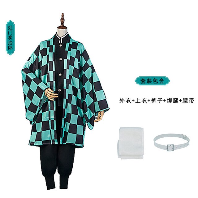 Anime Demon Slayer: Kimetsu No Yaiba Tanjirou Kamado Nezuko Cosplay Women and Men Kimono Kids Cosplay Costume Sets