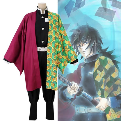 Anime Demon Slayer: Kimetsu No Yaiba Tanjirou Kamado Nezuko Cosplay Women and Men Kimono Kids Cosplay Costume Sets