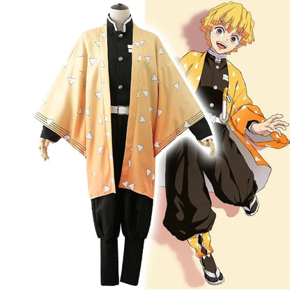 Anime Demon Slayer: Kimetsu No Yaiba Tanjirou Kamado Nezuko Cosplay Women and Men Kimono Kids Cosplay Costume Sets