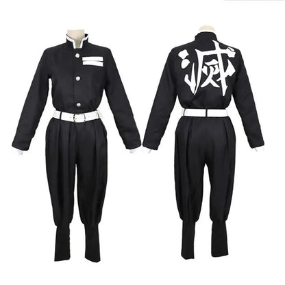 Anime Demon Slayer Kimetsu No Yaiba Tomioka Giyuu Cosplay Costume Suit Uniforms Costumes Wig Child Adult Party