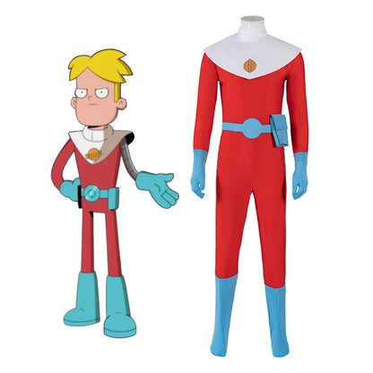 Anime Final Space Gary Goodspeed Cosplay Costume Bodysuit Gloves Belt Full Set Outfit Jumpsuits Man Halloween Party Clothing