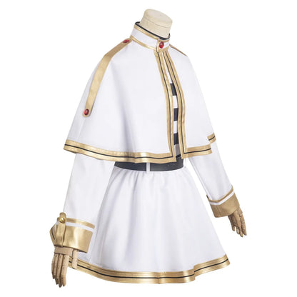 Anime Frieren Beyond Journey‘s End Frieren Cosplay Costume Women White Cape Dress Belt Outfits Halloween Carnival Party Suit