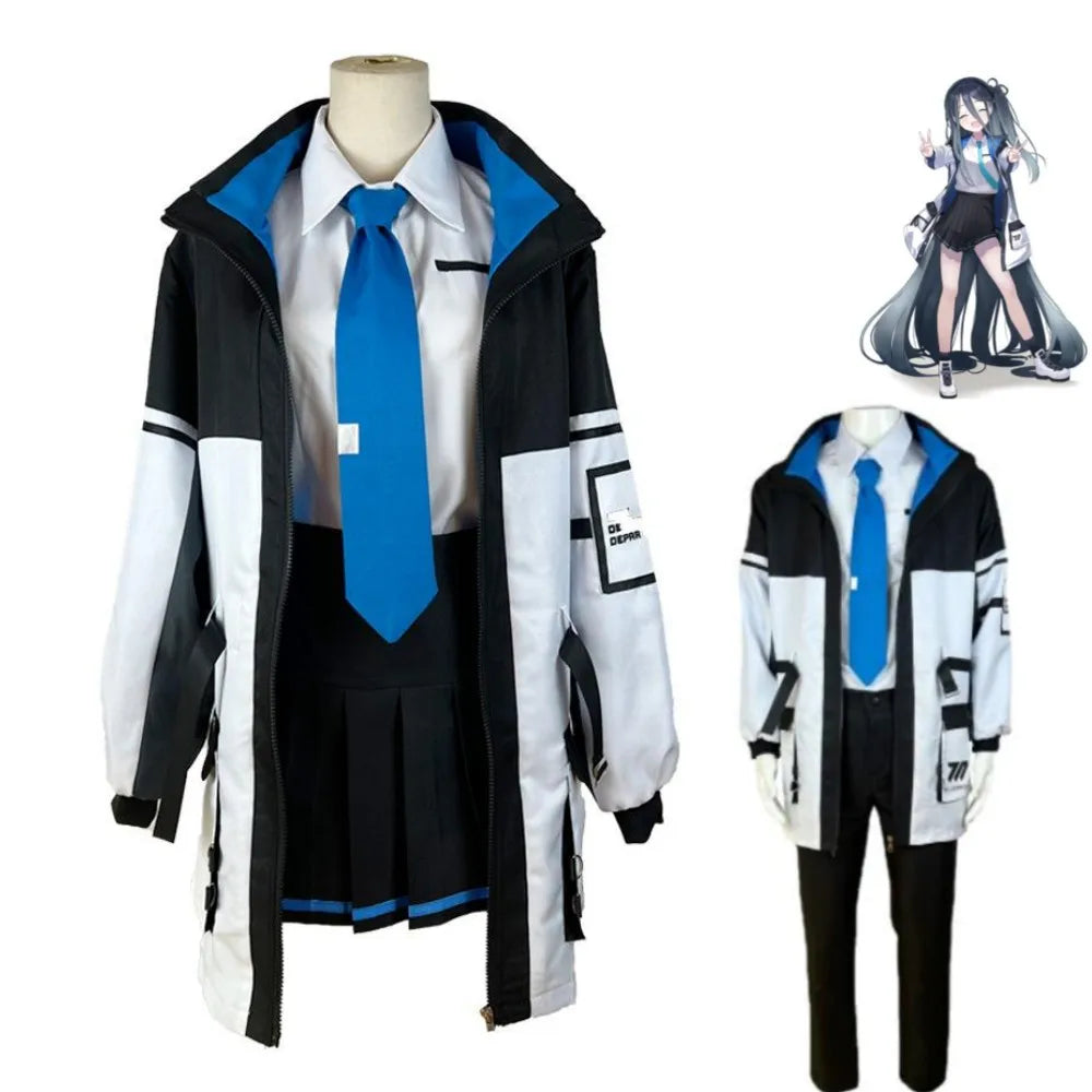 Anime Game Blue Archive Tenndou Arisu Cosplay Costume Work Clothes Hooded Coat JK Uniform Man Woman Halloween Carnival Suit