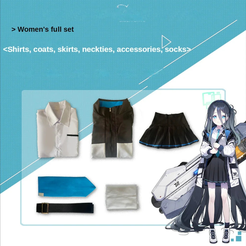 Anime Game Blue Archive Tenndou Arisu Cosplay Costume Work Clothes Hooded Coat JK Uniform Man Woman Halloween Carnival Suit