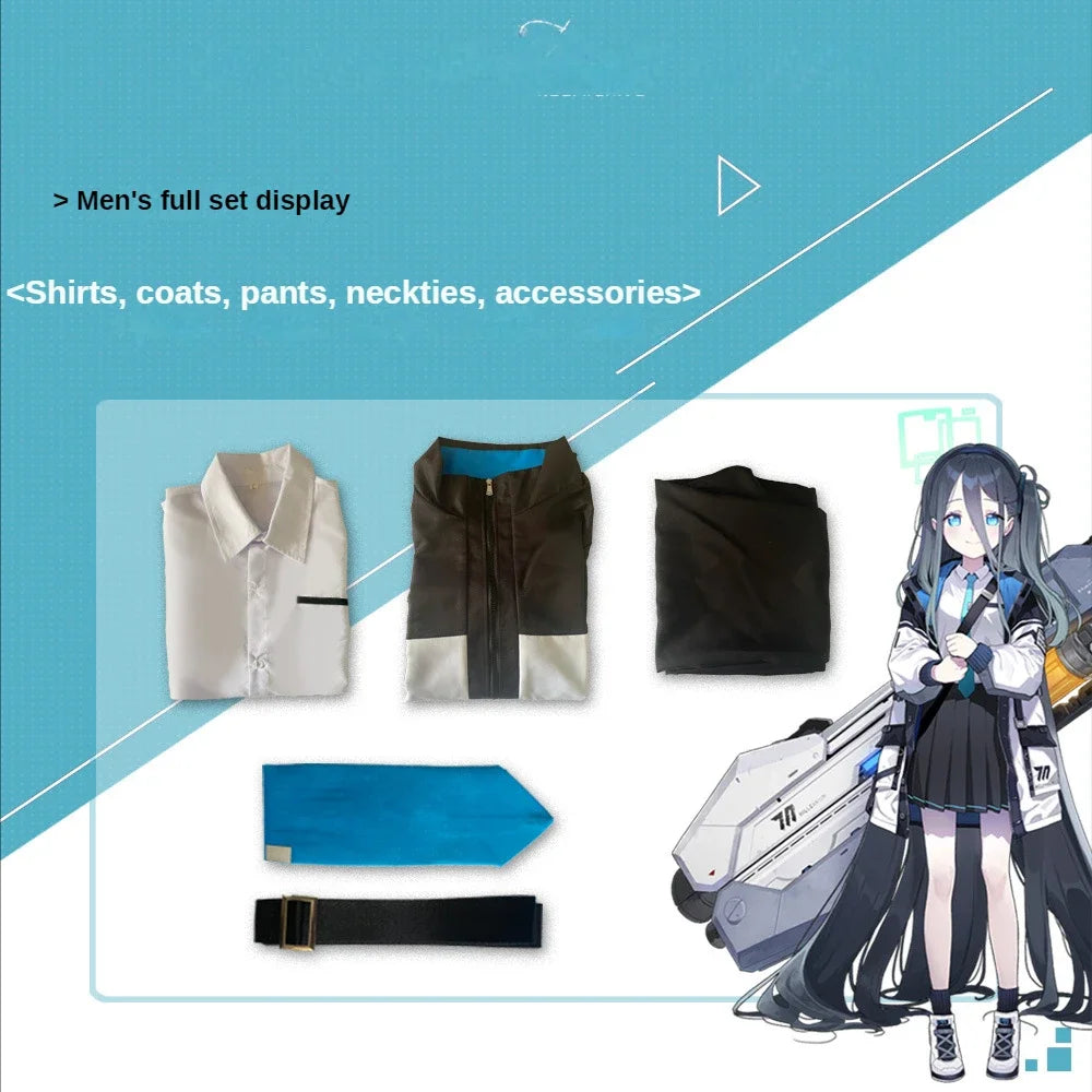 Anime Game Blue Archive Tenndou Arisu Cosplay Costume Work Clothes Hooded Coat JK Uniform Man Woman Halloween Carnival Suit