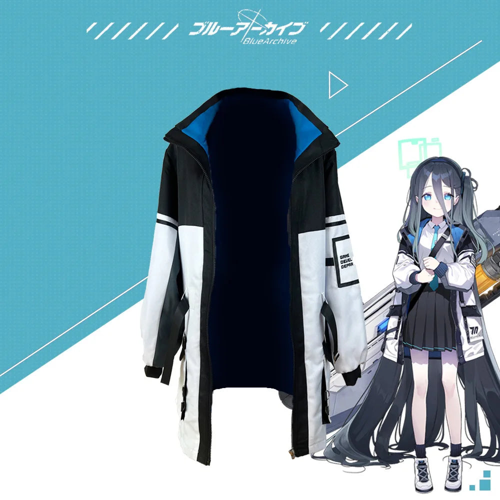 Anime Game Blue Archive Tenndou Arisu Cosplay Costume Work Clothes Hooded Coat JK Uniform Man Woman Halloween Carnival Suit