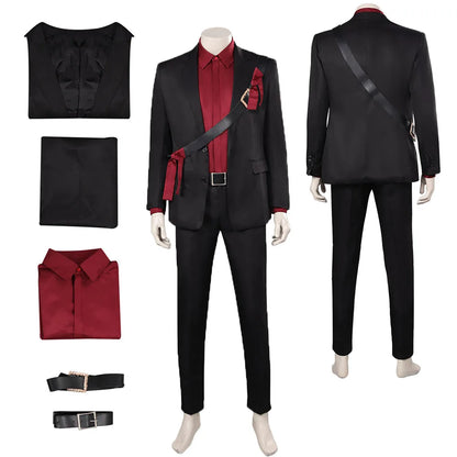 Anime Game Mortal Kombat Kenshi Takahashi Cosplay Costume Boys Men Adult Business Suit RolePlay Outfits Halloween Carnival Suit