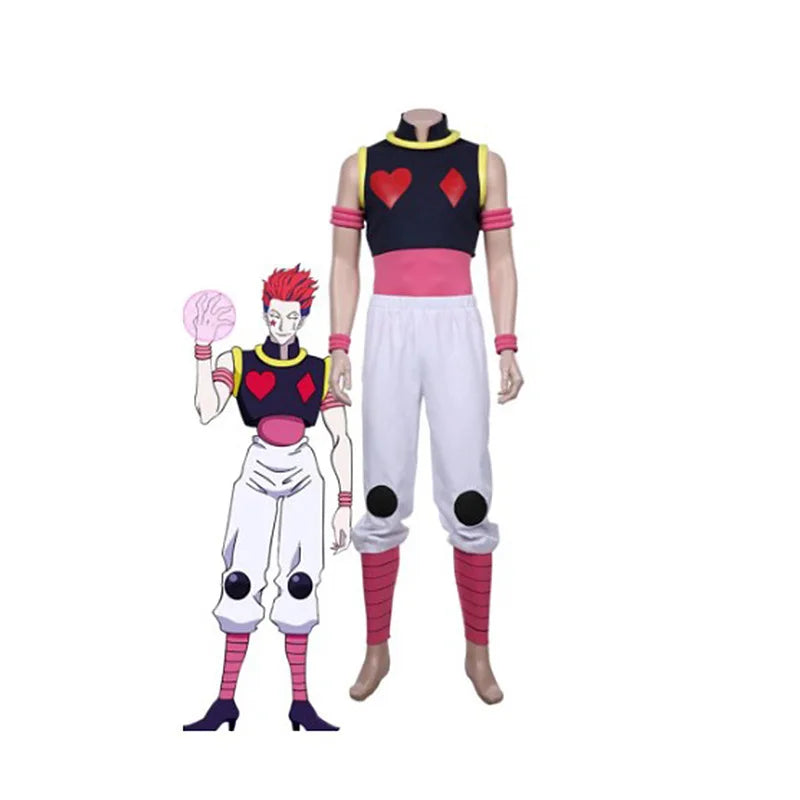 Anime Hisoka Cosplay Costume Full Set Suit Unisex Phantom Troupe Cos Uniform Halloween Cosplay Outfits