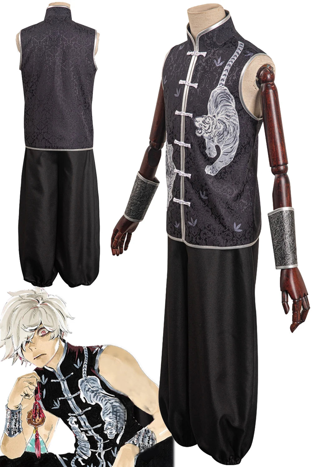 Anime Jigoku Raku Gabimaru Cosplay Costume Vest Pants Men Roleplay Fantasia Halloween Carnival Party Clothes For Male Disguise