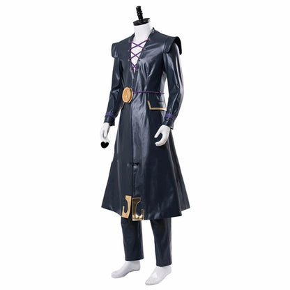 Anime JoJo Bizarre Adventure Cosplay Costume Leone Abbacchio Mens Trench Uniform Full Set Halloween Party Costumes