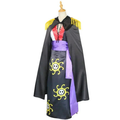 Boa Hancock Cosplay Costume Women Sexy Tops Skirt  Cape Earrings Suit Halloween Carnival Party Role Play Clothes