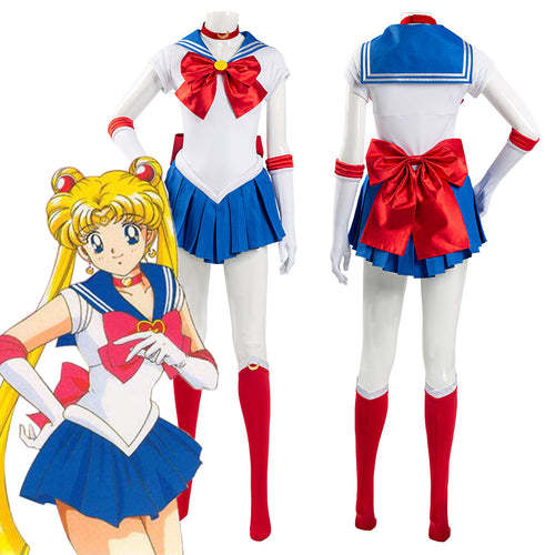 Anime Sailor Moon Cosplay Costume Tsukino Usagi Uniform Dress Outfits Cosplay for Women Kids Halloween Carnivl Party Girl