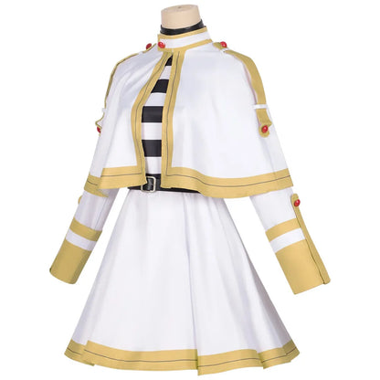 Anime Cosplay Costume Women Retro Magician Dress With Cape Elf Ear Socks Halloween Carnival Performese Clothes