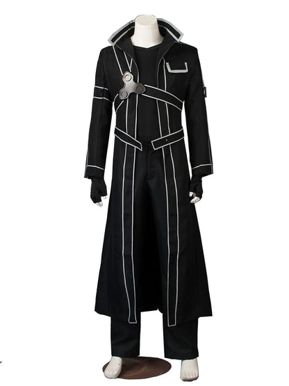 Anime Sword Art Online Cosplay Costume Kirito Kazuto Kirigaya Jacket Shirt Pants Any Size Outfit Custom Made