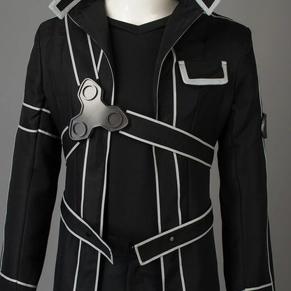 Anime Sword Art Online Cosplay Costume Kirito Kazuto Kirigaya Jacket Shirt Pants Any Size Outfit Custom Made