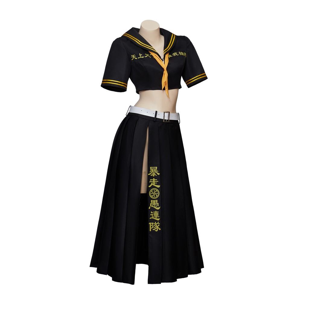 Anime Tokyo Revengers Cosplay Costume Women Dress JK Uniform Sailor Dress Halloween Girl School Uniform Cosplay Outfits