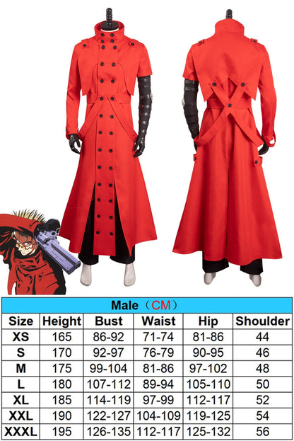 Anime Trigun Vash The Stampede Cosplay Men Costume Roleplay Fantasia Man Dress Party Clothes For Male Role Playing Fashion