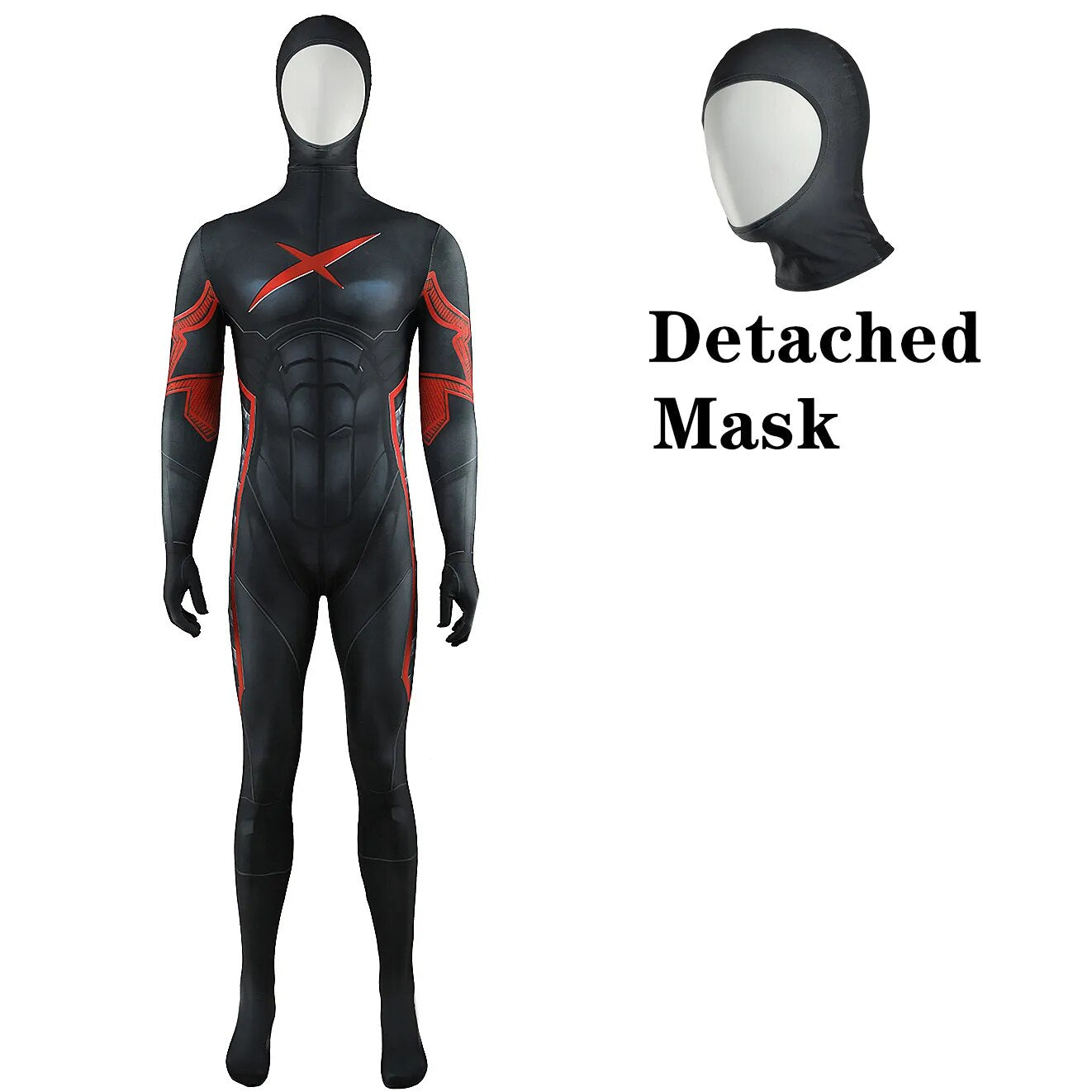 Anime X-Red Boys Teen Costume Cosplay Superhero Zentai Bodysuit Spandex Men Halloween Costume Adult Kids