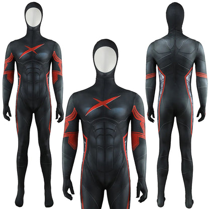 Anime X-Red Boys Teen Costume Cosplay Superhero Zentai Bodysuit Spandex Men Halloween Costume Adult Kids