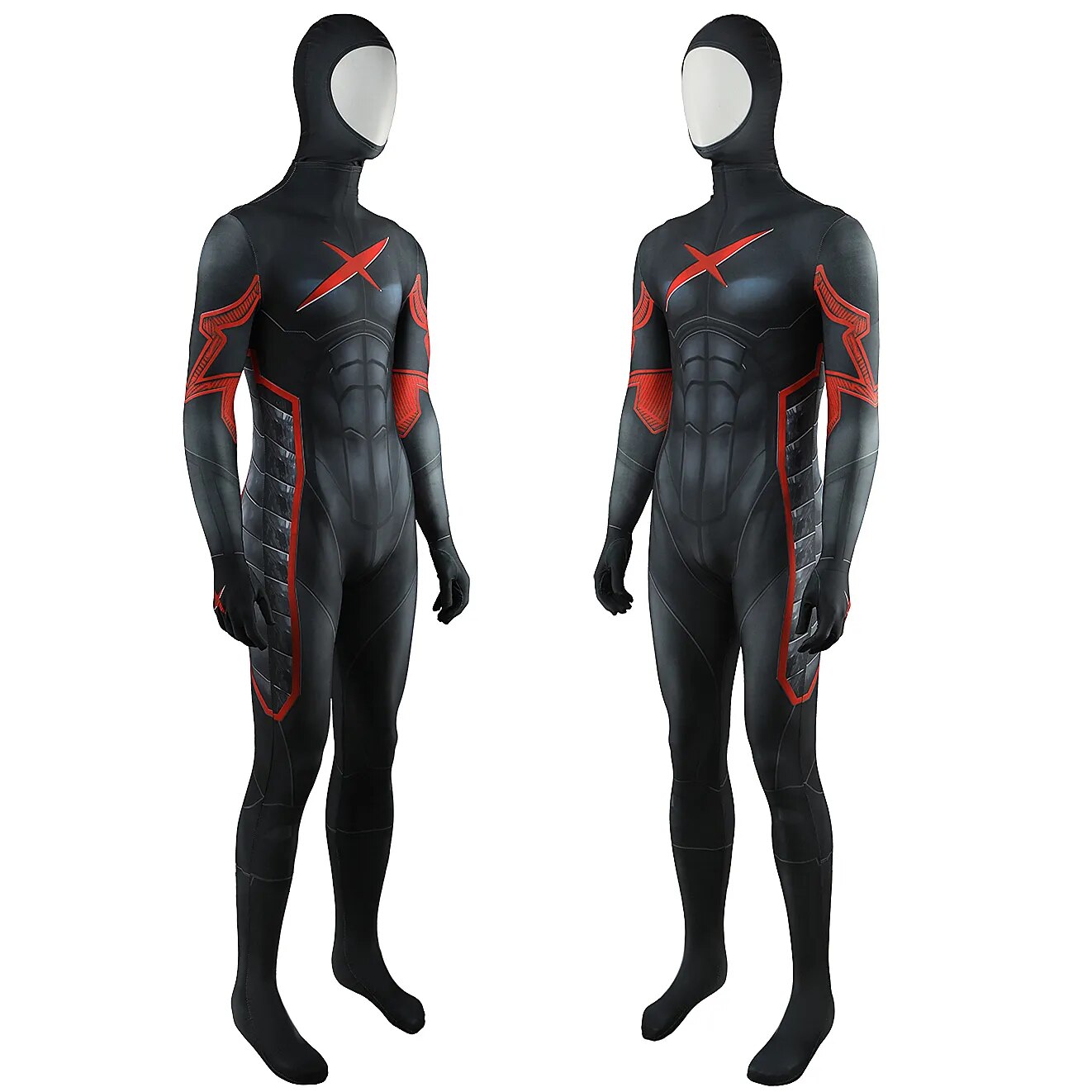 Anime X-Red Boys Teen Costume Cosplay Superhero Zentai Bodysuit Spandex Men Halloween Costume Adult Kids