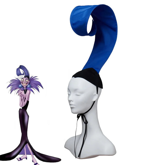 Anime Yzma Cosplay Hat Women Men Blue Headpiece for Halloween Carnival Theme Party Accessories Masquerade Dress Up Prop