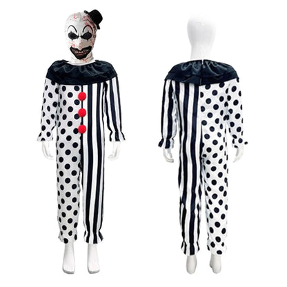 Art The Clown Cosplay Kids Boy Girl Fantasia Movie Terrifier 2 Art Costume Disguise Child Fantasy Halloween Carnival Party Cloth