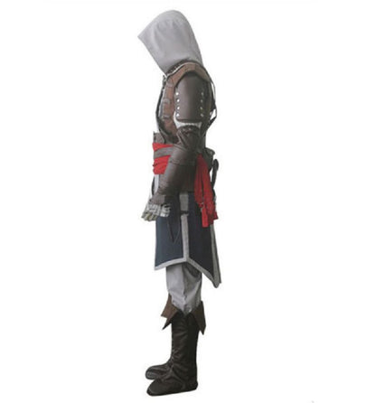 Assassin Cosplay Edward Costume Creed Black Flag Kenway Grey Men Women Full Custom Outfits Halloween Party Adults