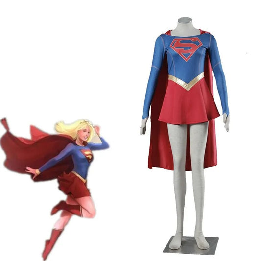 Athemis Movie  Supergirl  Cosplay Costume Custom Made Cloak Dress For Kids Girl Plus Size