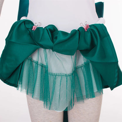 Athemis Sailor Kaiou Michiru Sailor Neptune SuperS Anime Cosplay Costume Dress Gloves Brooch Headband Bows Custom Made