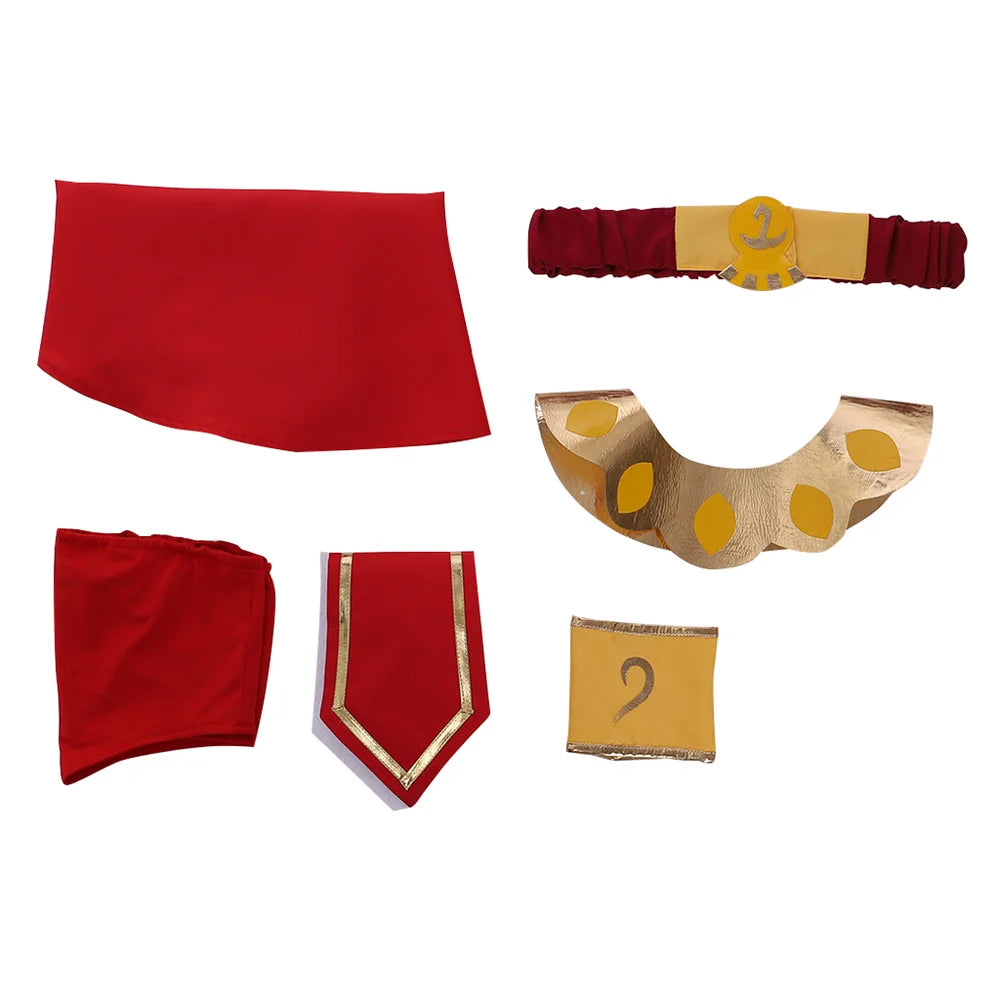 Avatar The Last Airbender Azula Cosplay Costume Adult Women Sexy Red Strapless Tube Top Slit Skirt Suits Halloween Party Dress