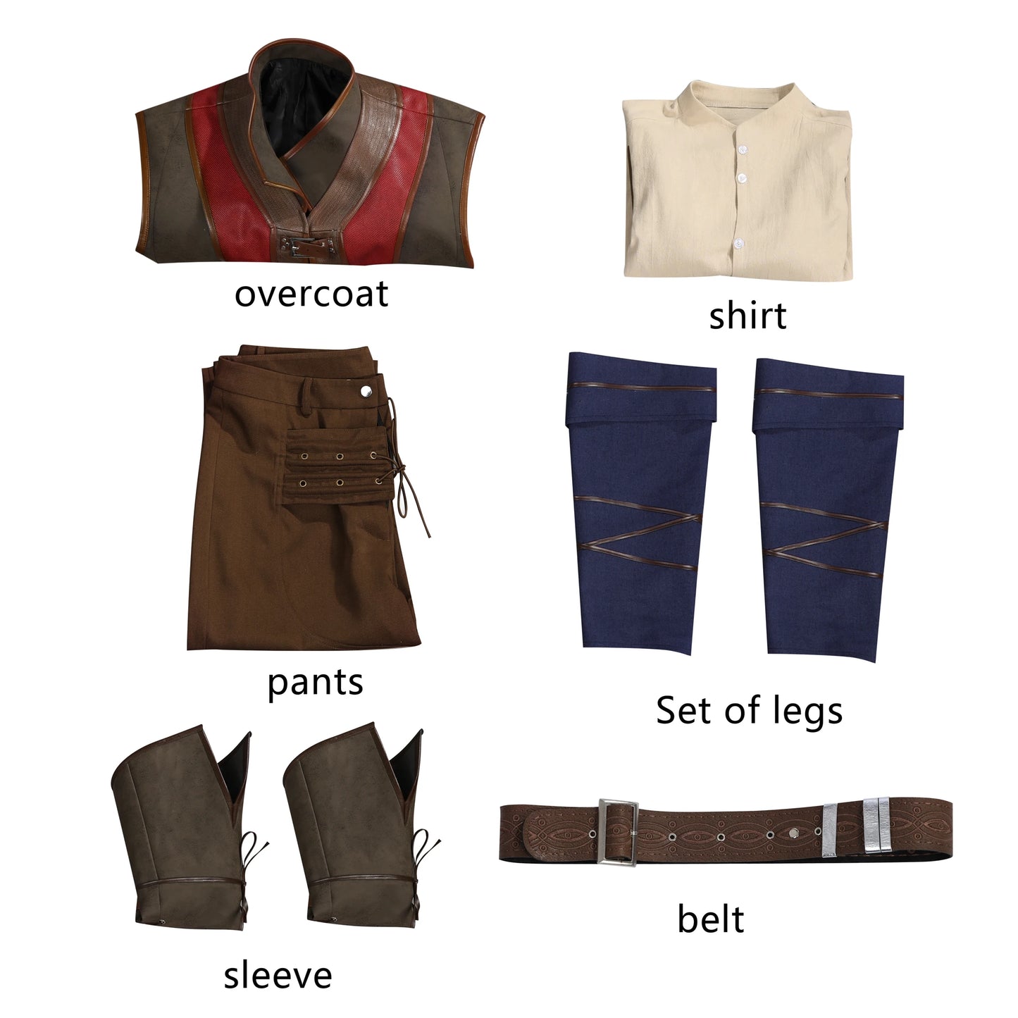 Wyll Cosplay Costume Baldur's Gate 3 Full Set with Coat Shirt Pants Custom Size Available