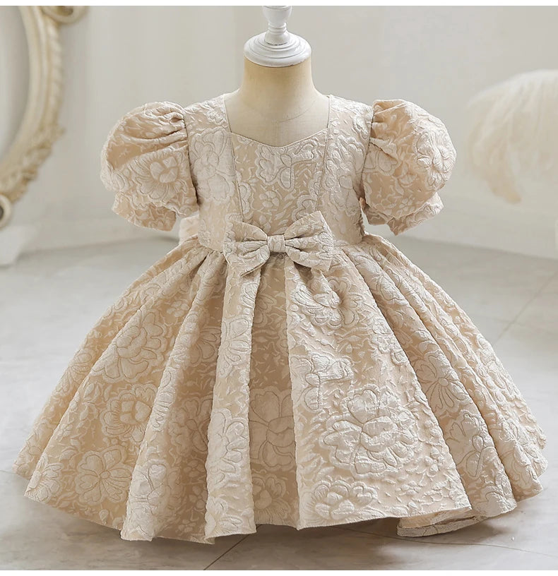 Baby Girls Party Dress Backless Lace Birthday Vestidos Bow Wedding Toddler Kids Princess Dress for 1-5 Y Baby&#39;s Clothes