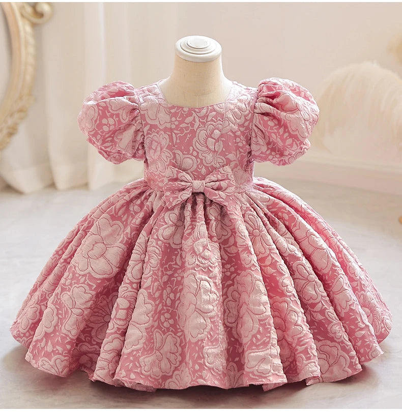 Baby Girls Party Dress Backless Lace Birthday Vestidos Bow Wedding Toddler Kids Princess Dress for 1-5 Y Baby&#39;s Clothes