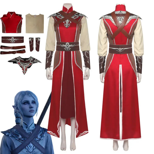 Baldurs Gate 3 Cosplay High Elf Warlock Costume Disguise Adult Women Dress Uniform Fantasia Outfits Halloween Carnival Suit